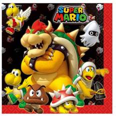 Teksti & Kirjaimet Paperiset lautasliinat Amscan Servetter Super Mario 20-pack