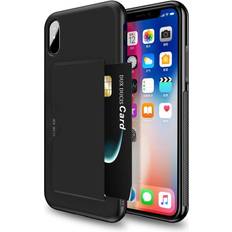 Wit Portemonneehoezen Dux ducis iPhone XS Max Back Cover Zwart