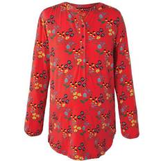 Blommiga Gravid- & Amningskläder Frugi Pretty Printed Blouse Forest Floral Vermillion