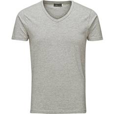 Jack & Jones Basic V-Neck Regular Fit T-shirt - Grey/Light Grey Melange