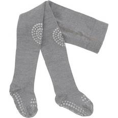 9-12M Undertøy Go Baby Go Wool Crawling Tights - Grey Melange