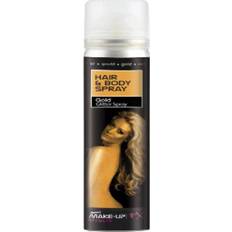 Smiffys Make Up FX Hair & Body Spray Gold 75ml