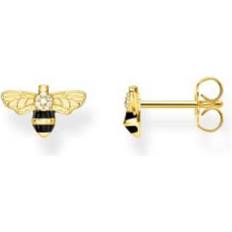Thomas Sabo Clous d'oreilles abeille multicolore H2052-565-7 couleur or jaune/noir/blanc