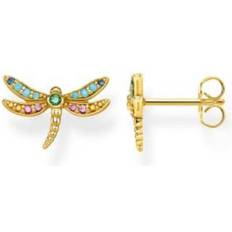 Thomas Sabo Dragonfly Earrings - Gold/Multicolour