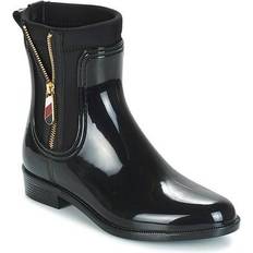 Tommy Hilfiger Gummistøvler Tommy Hilfiger Gloss Ankle Rain Boots - Black