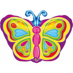 Multicolour Animal & Character Balloons Amscan Foil Ballon Junior Shape Bright Butterfly