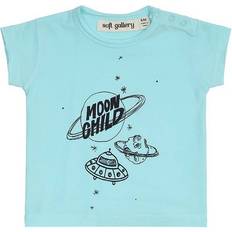 Stjerner Overdele Børnetøj Soft Gallery Ashton Galaxy T-shirt - Light Blue