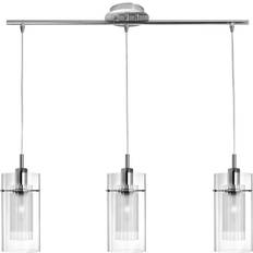 Searchlight Duo Silver Pendant Lamp 71cm