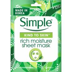 Black Facial Masks Simple Kind to Skin Rich Moisture Sheet Mask 21ml