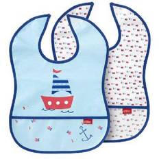 Red Food Bibs Nuby Catch All Bib 2-pack