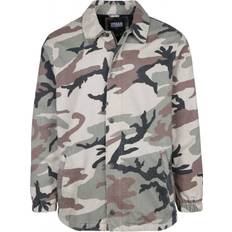 Urban Classics Camo Cotton Coach Jacket - Wood Camo