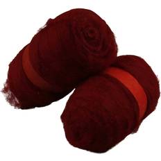 Kartet uld CChobby Carded Wool Warm Red 2x100g