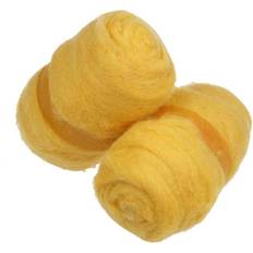 Kartet uld CChobby Carded Wool Yellow 2x100g