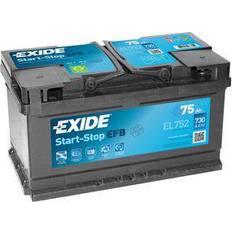 Exide Start-Stop EL752 Batteria 12V 75Ah 730A B13 FORD: KUGA 2, S-Max Mk1, Transit Custom V362 Van, BMW: 3 Sedan, 1 Hatchback, X1, MINI: Countryman