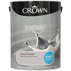 Paint Crown Breatheasy Wall Paint, Ceiling Paint Granite Dust,City Break,Cloud Burst,Grey Putty,Smoked Glass,Soft Ash,Soft Shadow,Spotlight 5L