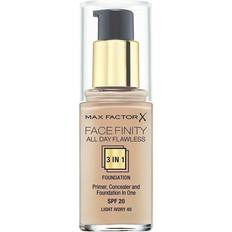 Max factor foundation 3 in 1 Max Factor Facefinity All Day Flawless 3 in 1 Foundation SPF20 #40 Light Ivory