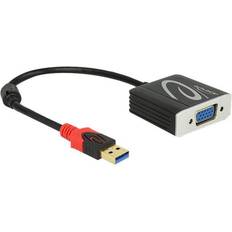 Delock usb 3.0 usb adapter DeLock USB A-VGA Ferrite M-F 0.2m