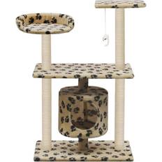 vidaXL Arbre À Chat Avec Griffoirs En Sisal 95 cm Beige Motif