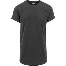 Urban Classics Long Shaped Turnup T-shirt - Charcoal