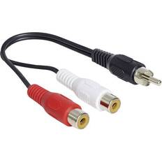 DeLock RCA-kablar DeLock RCA - 2xRCA Adapter M-F 0.2m