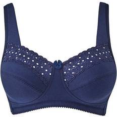 Bügellos Bekleidung Miss Mary Broderie Anglais Non-Wired Bra - Dark Blue