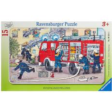 Plastic Klassieke Legpuzzels Ravensburger Mein Feuerwehrauto RAHMENPUZZLE (15 TEILE)