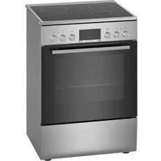 60cm - Acier inoxydable Cuisinières Bosch HKR39C250 Black, Stainless Steel