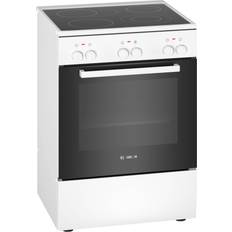 Indépendant Cuisinières en Céramique Bosch HKA090220 Blanc