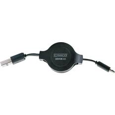 Schwaiger Extendable USB A-USB Micro-B 2.0 0.8m