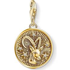 Thomas Sabo Charm Club Zodiac Sign Capricorn Charm - Gold/White