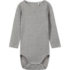 9-12M Ropa de niños Name It Vitte Ls Body Grey Unisex Camiseta de Manga Corta Gris