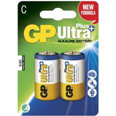 GP Batteries C (LR14) Akut ja Laturit GP Batteries Ultra Plus Alkaline C, Kertakäyttöinen akku, C, Alkali, 1,5 V, 2 kpl, Monivärinen