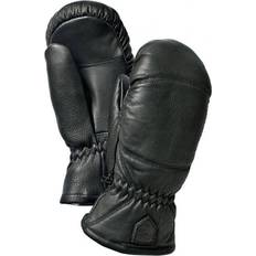 Leather Box Mittens - Black