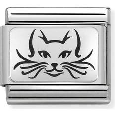 Nomination Composable Classic Cat Link Charm - Silver/Black