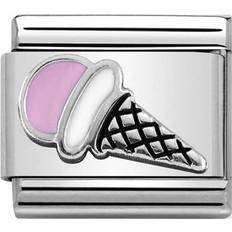 Nomination Composable Classic Ice Cream Link Charm - Silver/Pink