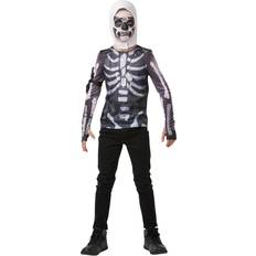 Squelettes Tenues de soirée Rubies Déguisement Top et Cagoule Ado Skull Trooper Taille