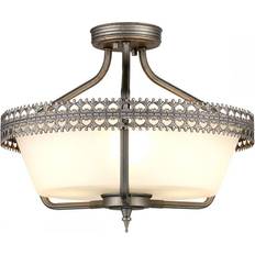 Edelstahl Deckenfluter Elstead Lighting Crown Deckenfluter 43.8cm