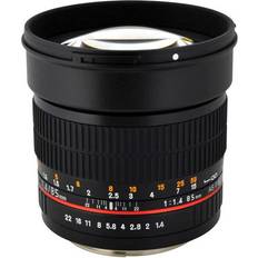 Rokinon 85MAFN SLR Lenses 85mm f/1.4 Aspherical Lens for Nikon DSLR Cameras w/Automatic Chip Black