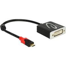 DeLock Ferrite USB C-DVI-D Single Link M-F 0.2m