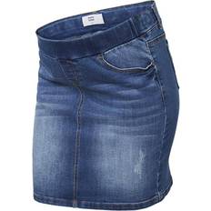 Nederdele til gravide Graviditets- & Ammetøj Mamalicious Denim Maternity Skirt Blue/Light Blue Denim (20009668)