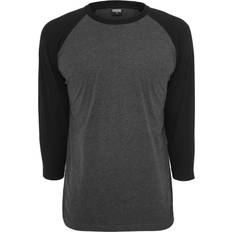 Urban Classics Contrast 3/4 Sleeve Raglan T-shirt - Charcoal/Black