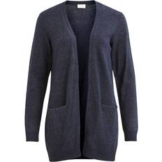 Bleu - Femme Cardigans Vila Basic Knitted Cardigan - Blue/Total Eclipse