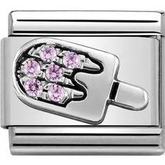 Nomination Composable Classic Ice Cream Charm - Silver/Pink