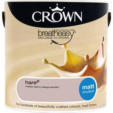 Crown Grey Paint Crown Breatheasy Ceiling Paint, Wall Paint On The Rocks,Picnic Basket,Crushed Chocolate 2.5L