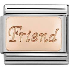 Rose Gold Charms & Pendants Nomination Composable Classic Friend Charm - Silver/Rose Gold