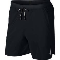 2 in 1 mens shorts Nike Dri-FIT Flex Stride 2-in-1 Running Shorts Men - Black/Black/Metallic Silver