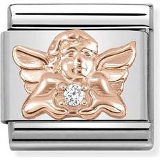 Rose Gold Charms & Pendants Nomination Classic Composable Family Angel Link Charm - Silver/Rose Gold/Transparent