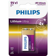 9V (6LR61) - Batterier - Lithium Batterier & Laddbart Philips 6FR61LB1A/10 Compatible