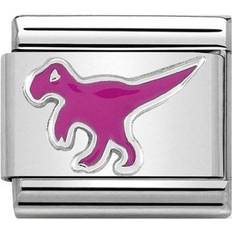 Nomination Composable Classic Link Dinosaur Charm - Silver/Pink