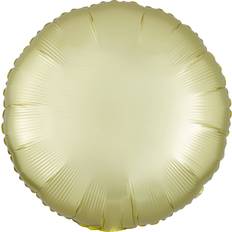 Keltainen Teksti- ja Teemakuplat Amscan Foil Ballon Circle Standard Satin Luxe Pastel Yellow